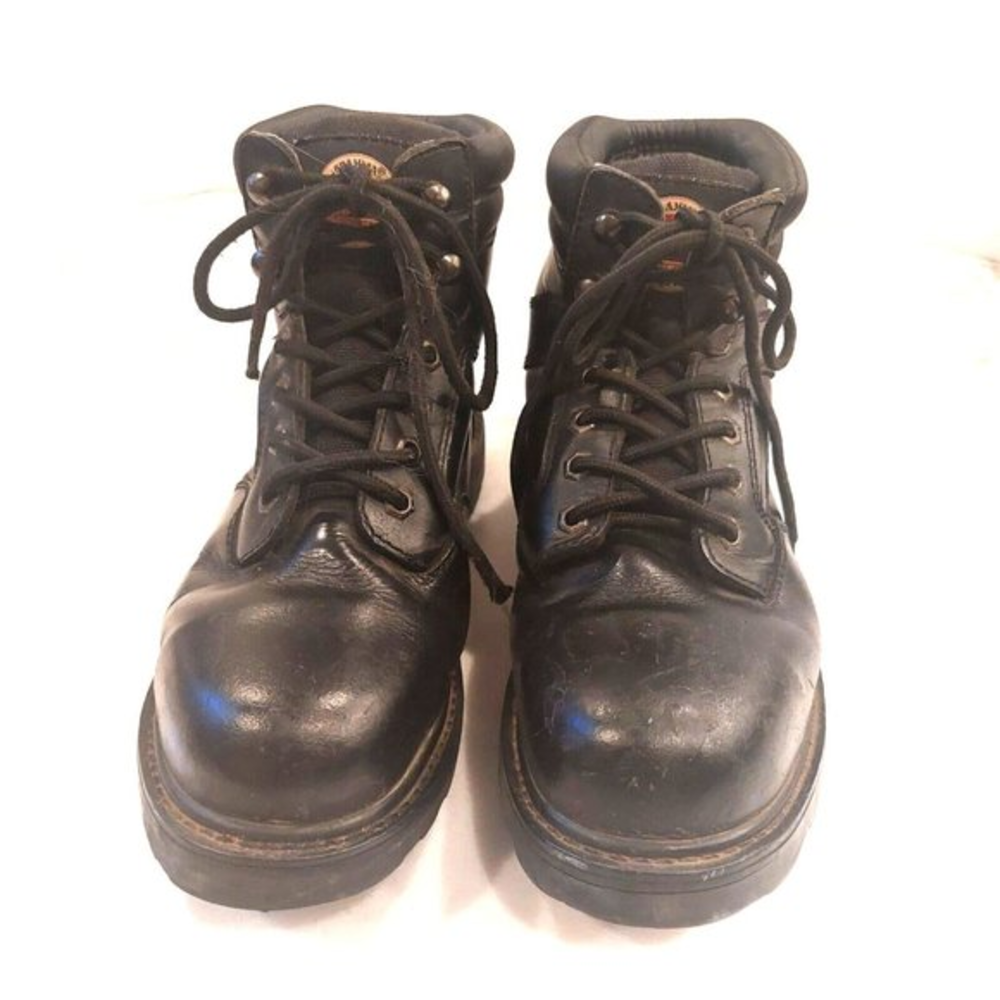 Brahma Gus Steel Toe Mens Work Leather Boots‎ Black Size 8.5EE